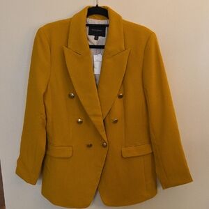 Banana Republic Mustard Blazer with Gold Buttons NWT